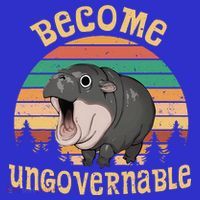 Become Ungovernable Moo Deng Baby Pygmy Hippo Mesh Reversible Basketball Jersey Tank