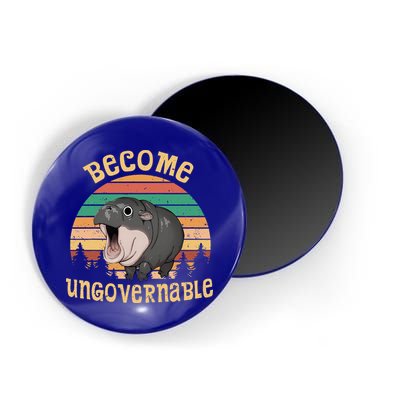 Become Ungovernable Moo Deng Baby Pygmy Hippo Magnet