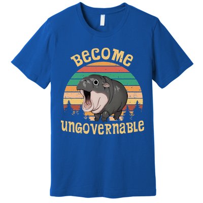 Become Ungovernable Moo Deng Baby Pygmy Hippo Premium T-Shirt