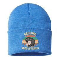Become Ungovernable Moo Deng Baby Pygmy Hippo Sustainable Knit Beanie
