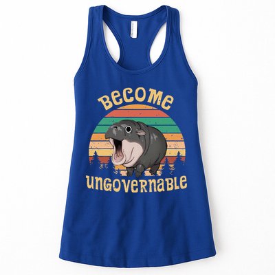 Become Ungovernable Moo Deng Baby Pygmy Hippo Womens Tank Top