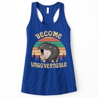 Become Ungovernable Moo Deng Baby Pygmy Hippo Womens Tank Top