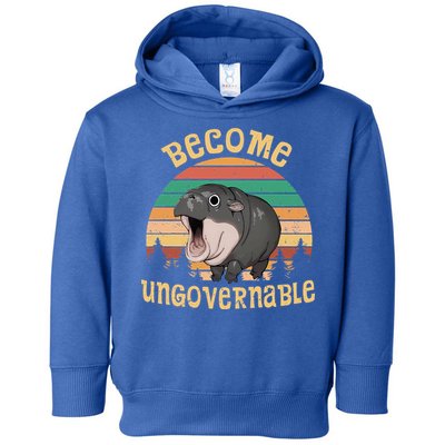 Become Ungovernable Moo Deng Baby Pygmy Hippo Toddler Hoodie