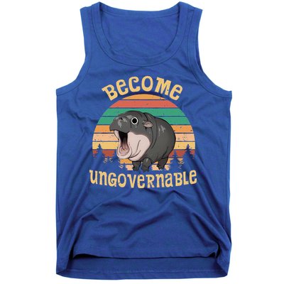 Become Ungovernable Moo Deng Baby Pygmy Hippo Tank Top