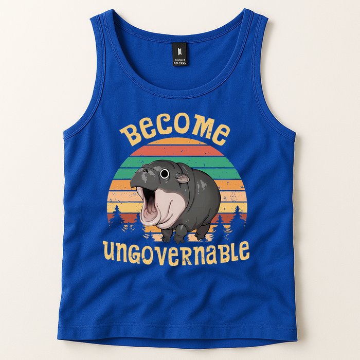 Become Ungovernable Moo Deng Baby Pygmy Hippo Tank Top