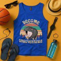Become Ungovernable Moo Deng Baby Pygmy Hippo Tank Top