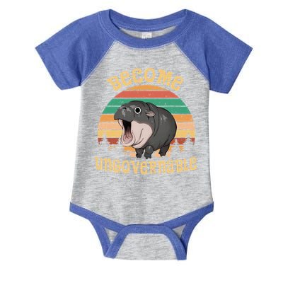 Become Ungovernable Moo Deng Baby Pygmy Hippo Infant Baby Jersey Bodysuit