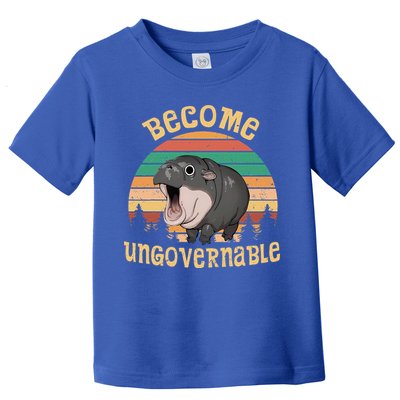 Become Ungovernable Moo Deng Baby Pygmy Hippo Toddler T-Shirt