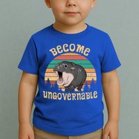 Become Ungovernable Moo Deng Baby Pygmy Hippo Toddler T-Shirt