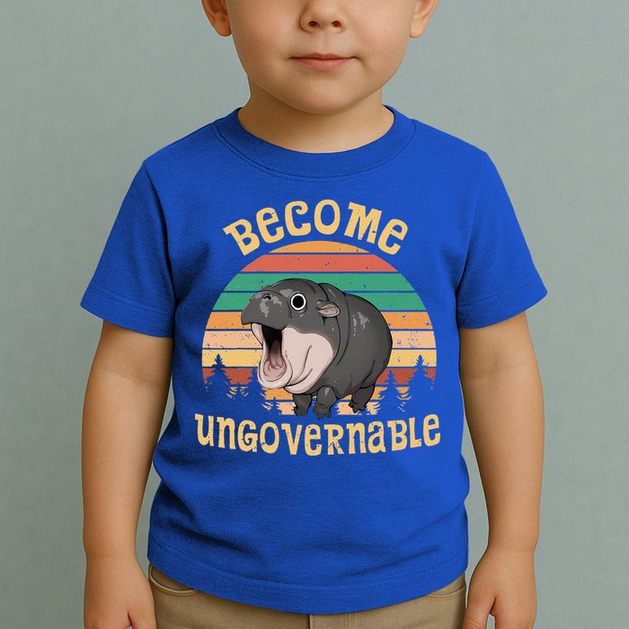 Become Ungovernable Moo Deng Baby Pygmy Hippo Toddler T-Shirt