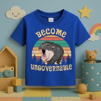 Become Ungovernable Moo Deng Baby Pygmy Hippo Toddler T-Shirt