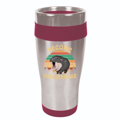 Become Ungovernable Moo Deng Baby Pygmy Hippo 16oz Travel Tumbler