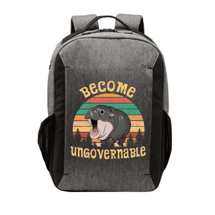 Become Ungovernable Moo Deng Baby Pygmy Hippo Vector Backpack
