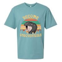 Become Ungovernable Moo Deng Baby Pygmy Hippo Sueded Cloud Jersey T-Shirt