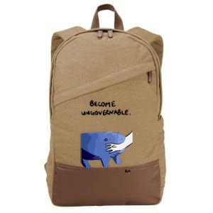 Become Ungovernable Moo Deng Cotton Canvas Backpack