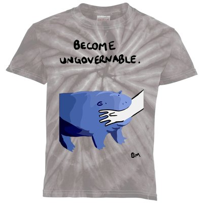 Become Ungovernable Moo Deng Kids Tie-Dye T-Shirt