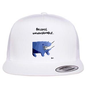 Become Ungovernable Moo Deng Flat Bill Trucker Hat