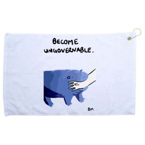 Become Ungovernable Moo Deng Grommeted Golf Towel