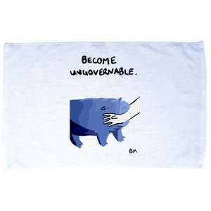 Become Ungovernable Moo Deng Microfiber Hand Towel