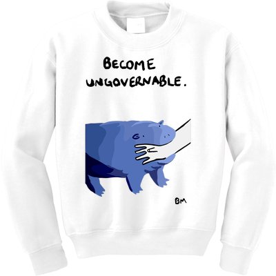 Become Ungovernable Moo Deng Kids Sweatshirt