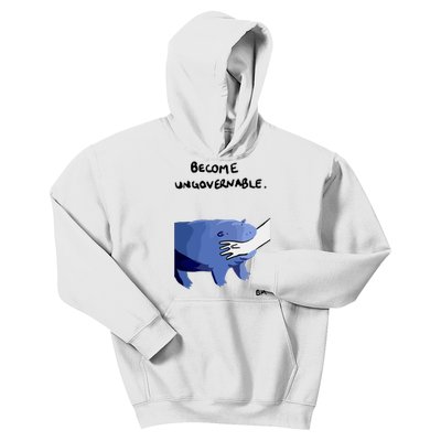 Become Ungovernable Moo Deng Kids Hoodie