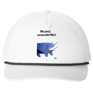 Become Ungovernable Moo Deng Snapback Five-Panel Rope Hat