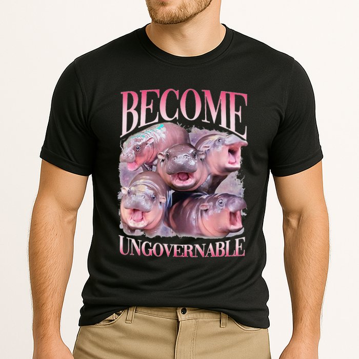 Become Ungovernable Moo Deng Funny Baby Hippo Performance Shirt