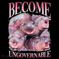 Become Ungovernable Moo Deng Funny Baby Hippo Tall T-Shirt