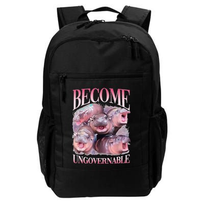 Become Ungovernable Moo Deng Funny Baby Hippo Backpack