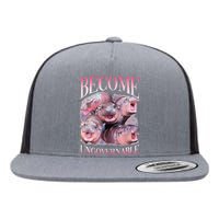 Become Ungovernable Moo Deng Funny Baby Hippo Flat Bill Trucker Hat