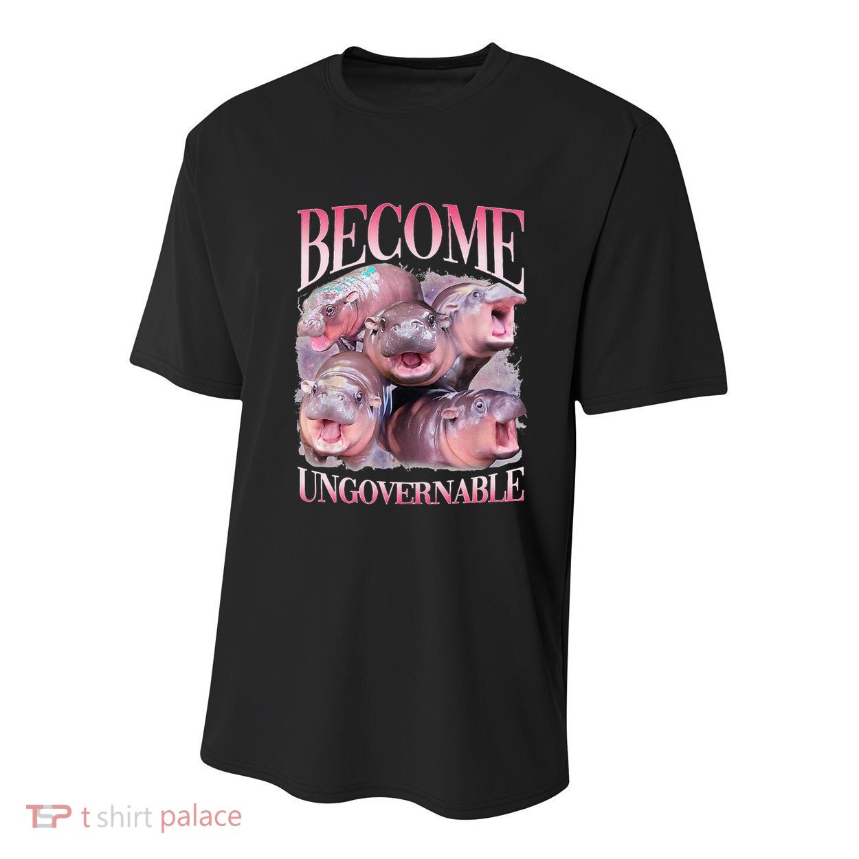 Become Ungovernable Moo Deng Funny Baby Hippo Youth Performance Sprint T-Shirt