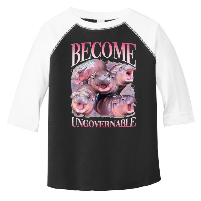 Become Ungovernable Moo Deng Funny Baby Hippo Toddler Fine Jersey T-Shirt