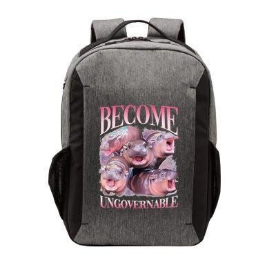 Become Ungovernable Moo Deng Funny Baby Hippo Vector Backpack