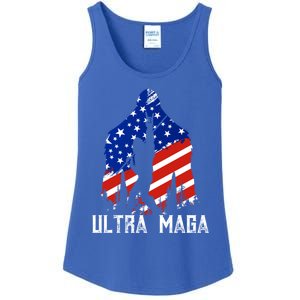 Bigfoot Ultra Maga Usa Flag For Sasquatch Trump Lover 2024 Gift Ladies Essential Tank