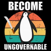 Become Ungovernable Meme Funny Penguin Meme Retro Vintage Sweatshirt