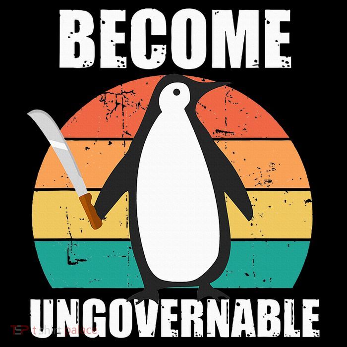 Become Ungovernable Meme Funny Penguin Meme Retro Vintage Flatbill Hat