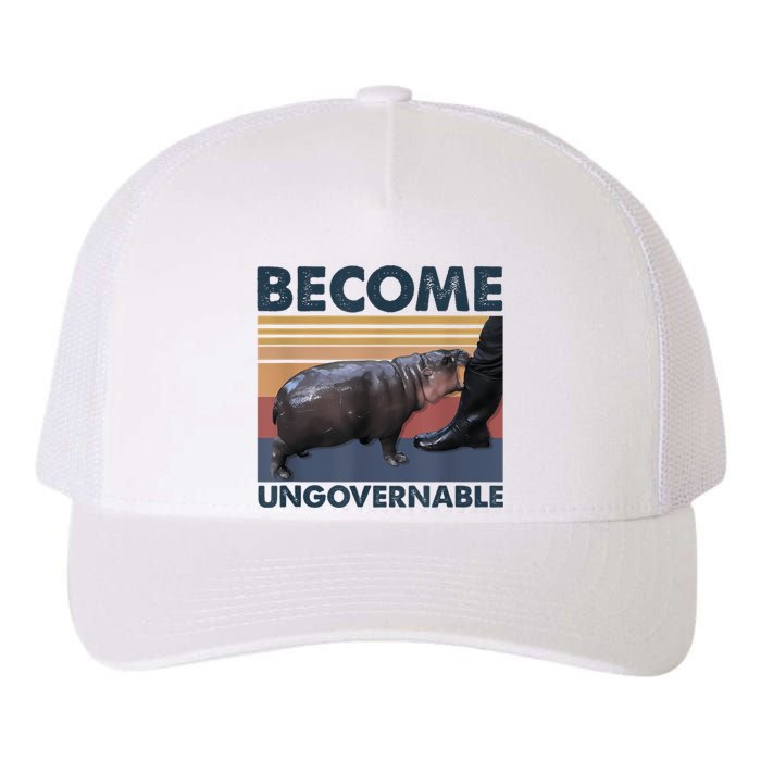 Become Ungovernable Moo Deng Cute Baby Hippo Funny Hippo Yupoong Adult 5-Panel Trucker Hat