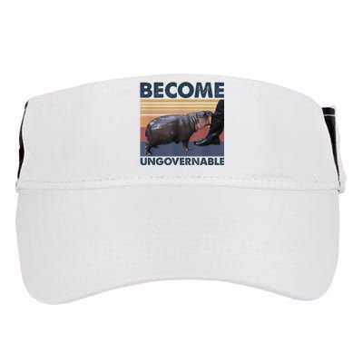 Become Ungovernable Moo Deng Cute Baby Hippo Funny Hippo Adult Drive Performance Visor