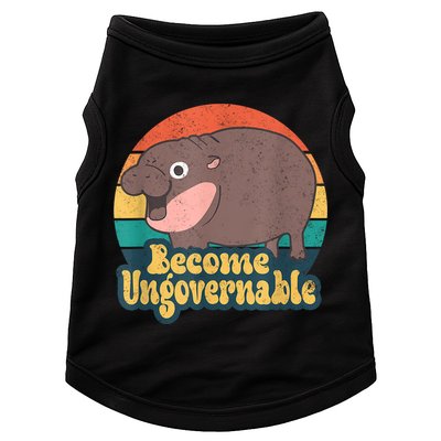 Become Ungovernable Moo Deng Humor Cute Baby Hippo Joke Doggie Tank
