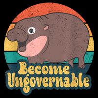Become Ungovernable Moo Deng Humor Cute Baby Hippo Joke Toddler T-Shirt