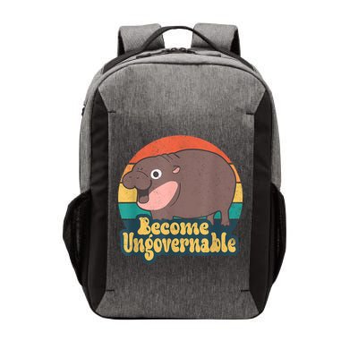 Become Ungovernable Moo Deng Humor Cute Baby Hippo Joke Vector Backpack