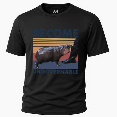Become Ungovernable Moo Deng Cute Baby Hippo Funny Hippo Gift Performance Shirt