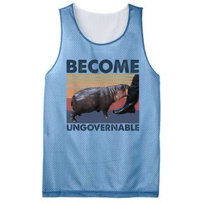 Become Ungovernable Moo Deng Cute Baby Hippo Funny Hippo Mesh Reversible Basketball Jersey Tank