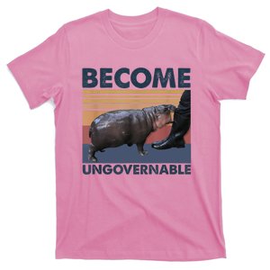 Become Ungovernable Moo Deng Cute Baby Hippo Funny Hippo T-Shirt