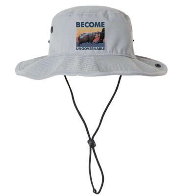 Become Ungovernable Moo Deng Cute Baby Hippo Funny Hippo Bucket Hat