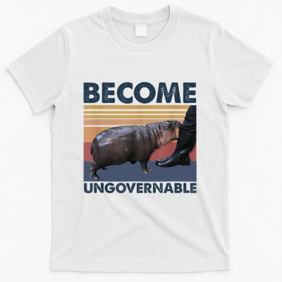Become Ungovernable Moo Deng Cute Baby Hippo Funny Hippo T-Shirt