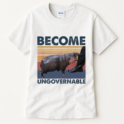 Become Ungovernable Moo Deng Cute Baby Hippo Funny Hippo Tall T-Shirt