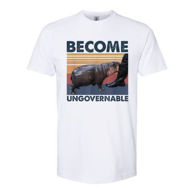 Become Ungovernable Moo Deng Humor Softstyle CVC T-Shirt