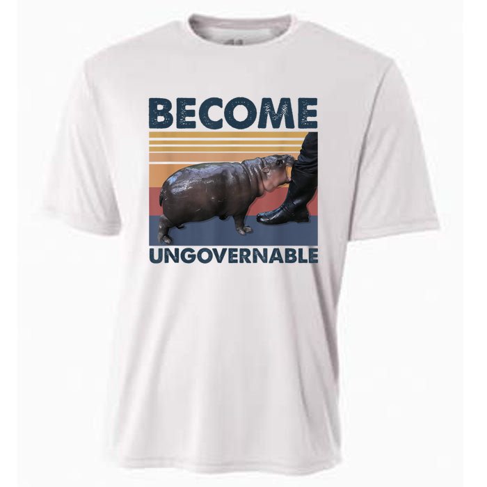 Become Ungovernable Moo Deng Humor Cooling Performance Crew T-Shirt