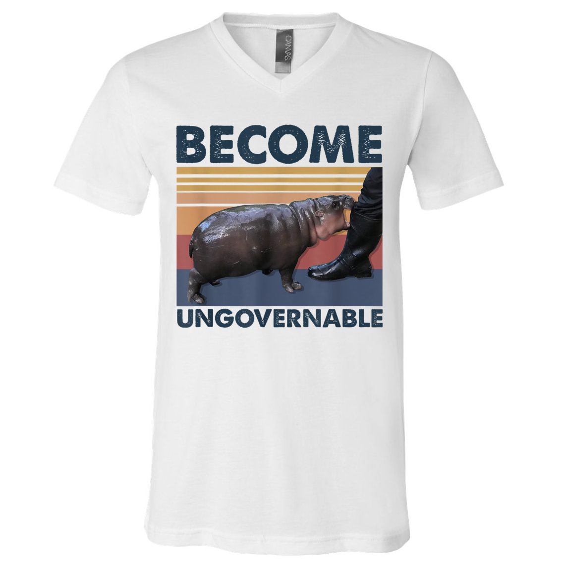 Become Ungovernable Moo Deng Humor V-Neck T-Shirt